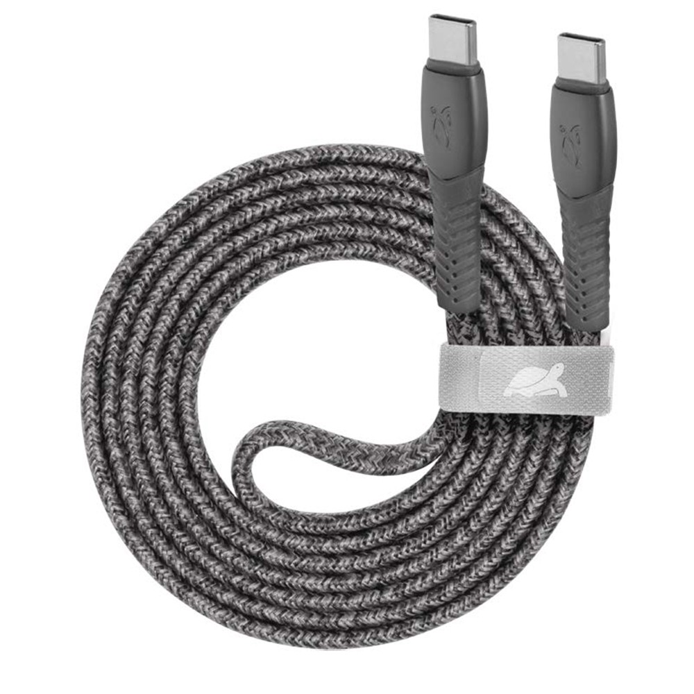 Cavo Ricarica Piatto In Nylon Resistente Type-C / Type-C 12M Grigio