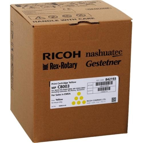 ORIGINALE Ricoh toner giallo 842193 C8003Y 27000 pagine