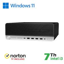 Rinovo Pc Hp 600-800 G3 Sff I3-7X00 Ddr4 8Gb Ssd 256Gb W11P No Dvd Grade A 1Y + Norton