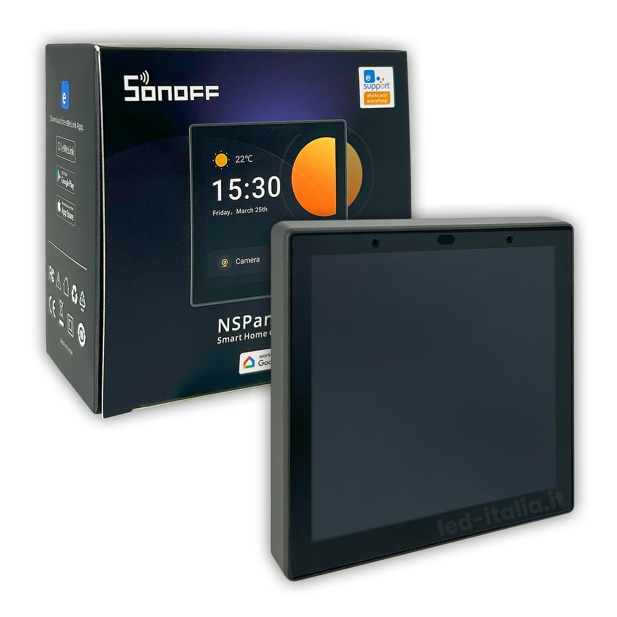 Sonoff Pannello di Controllo Smart Home WiFi con Schermo Touch LCD e HUB ZigBee integrato 86x86x39mm