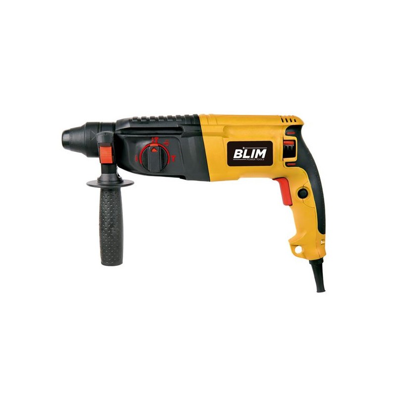 Trapano Blim SDS 800W 3 Joule - Funzione martello martello - Velocità regolabile 0-1100 giri/min - Mandrino SDS a cambio rapido - Pulsante di blocco - Include custodia con accessori